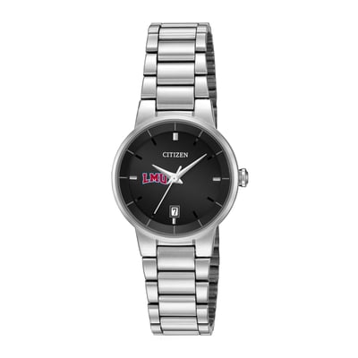Loyola Marymount Lions Citizen Watch Women's Black Dial Stainless Steel Watch - Silver