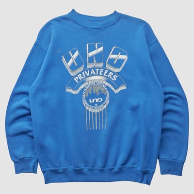New Orleans Privateers Jostens 90s Pullover Sweatshirt - Blue - M by Fanatics Real Vintage