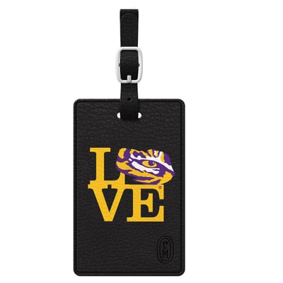 LSU Tigers Love Bag Tag - Black