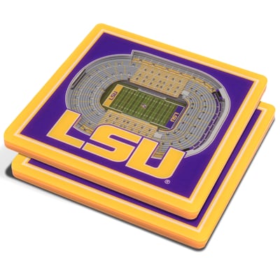 LSU Tigers Fanpoint 3D StadiumView Coasters