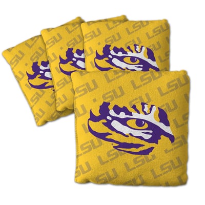 LSU Tigers Fanpoint Four-Piece Cornhole Bag Set