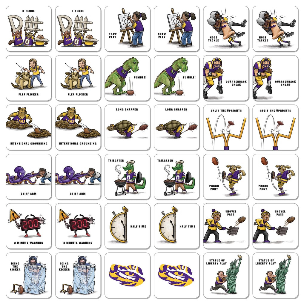 LSU Tigers Fanpoint Licensed Memory Match Game