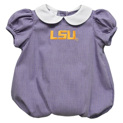  LSU Tigers Vive La Fete Girls Infant Puffy Bubble Dress - Purple