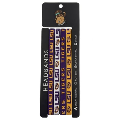  LSU Tigers Hip Heads Four-Pack of Thin Headbands