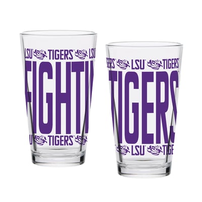 Indigo Falls LSU Tigers Elevated Pint Glass Set of 2

