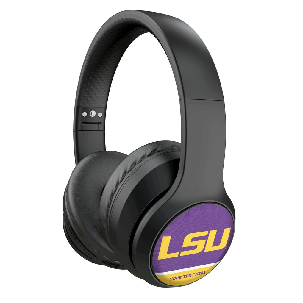 LSU Tigers Keyscaper Personalized Endzone Solid Wireless Bluetooth Headphones With Case