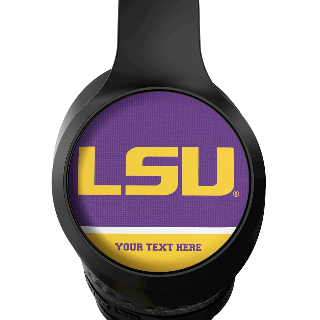 LSU Tigers Keyscaper Personalized Endzone Solid Wireless Bluetooth Headphones With Case
