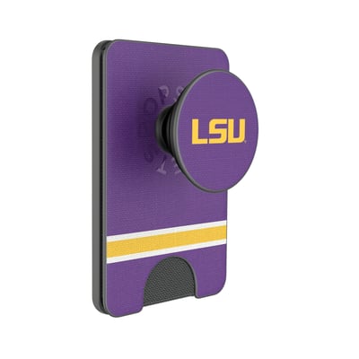LSU Tigers Keyscaper Stripe PopSockets Magnetic Wallet