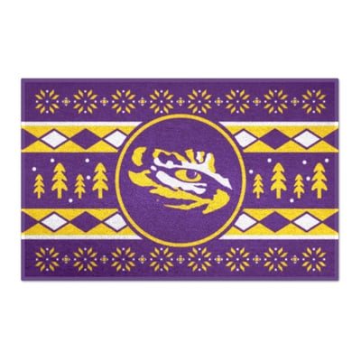 LSU Tigers Logo Brands 19" x 30" Holiday Sweater Starter Mat