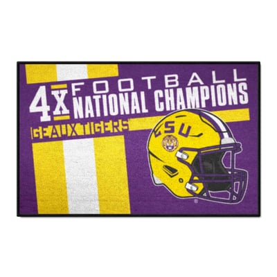 LSU Tigers Logo Brands Football National Champions 19" x 30" Dynasty Starter Mat