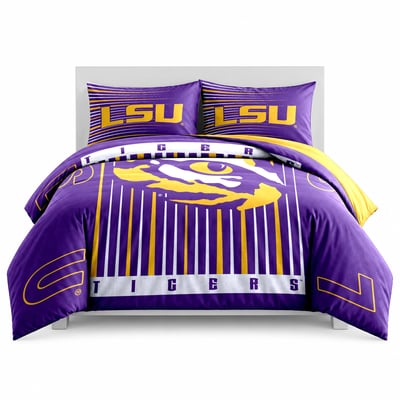 LSU Tigers Logo Brands Momentum 5-Piece Full/Queen Bedding Set