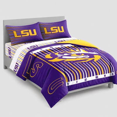 Logo Brands LSU Tigers Momentum Bed In A Bag - Full