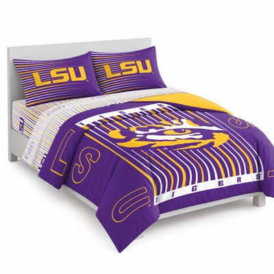 Logo Brands LSU Tigers Momentum Bed In A Bag - Queen