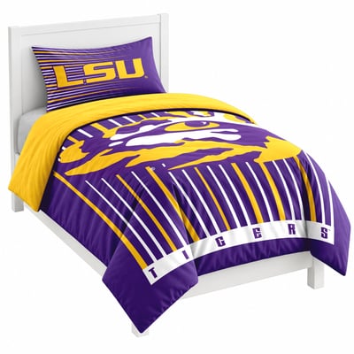 LSU Tigers Logo Brands Momentum Two-Piece Twin Bedding Set