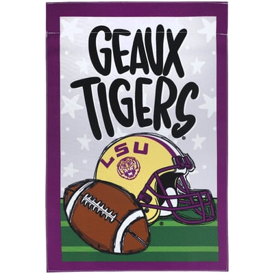 LSU Tigers 12'' x 18" Team Helmet & Ball Garden Flag