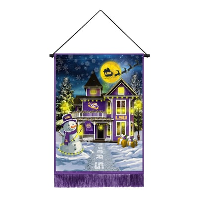 LSU Tigers 18" x 24" LED Christmas Tapestry