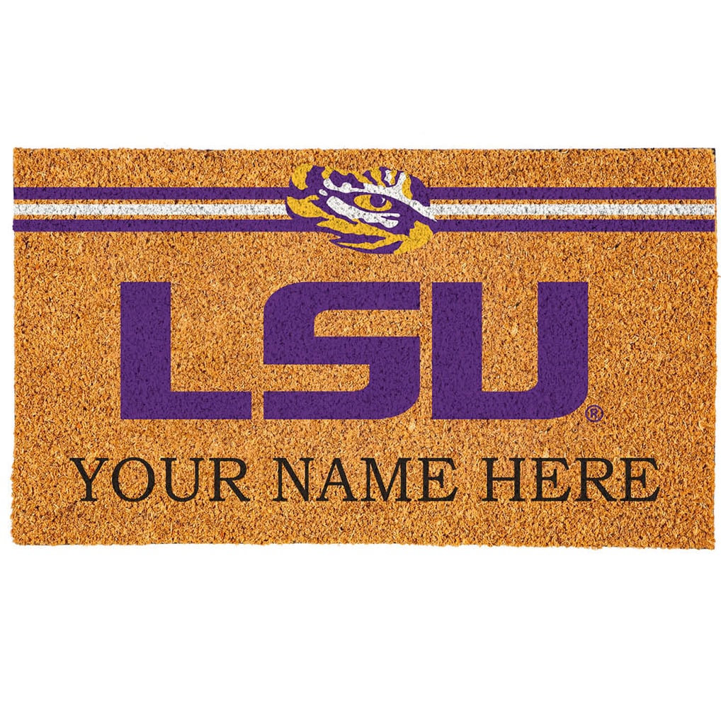 LSU Tigers 18" x 30" Personalized Coir Doormat