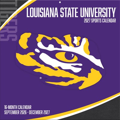 LSU Tigers 2027 12” x 12” Team Wall Calendar