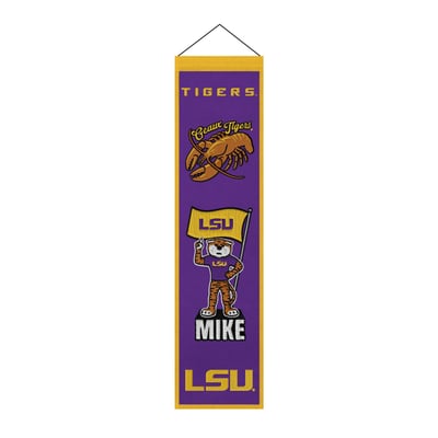 LSU Tigers 8" x 32" Icons Banner