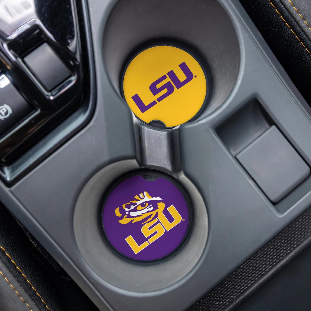 LSU Tigers Ceramic Car Coaster Four-Piece Set