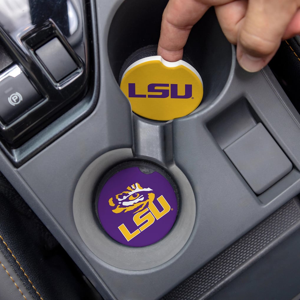 LSU Tigers Ceramic Car Coaster Four-Piece Set