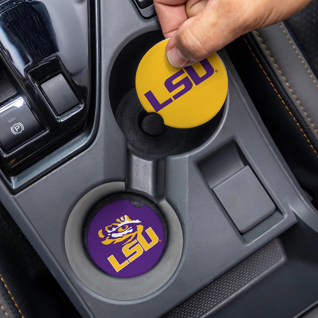 LSU Tigers Ceramic Car Coaster Four-Piece Set