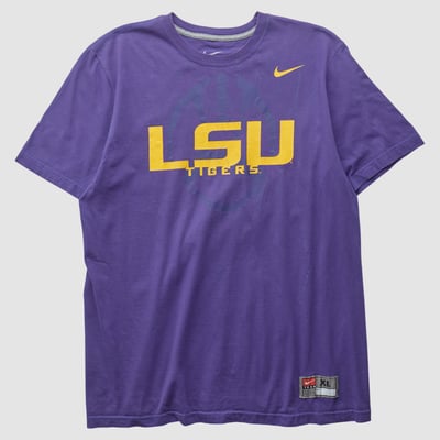 LSU Tigers Nike 2010s T-shirt - Purple - L by Fanatics Real Vintage