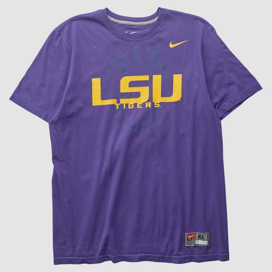 LSU Tigers Nike 2010s T-shirt - Purple - L by Fanatics Real Vintage