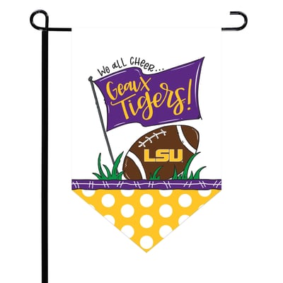 LSU Tigers Pointed Garden Flag
