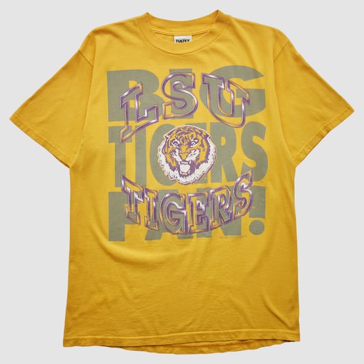 LSU Tigers Tultex 2000s T-shirt - Yellow - S by Fanatics Real Vintage