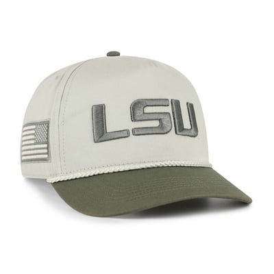 LSU Tigers '47 Operation Hat Trick Rope Hitch Adjustable Hat - Light Green/Hunter Green