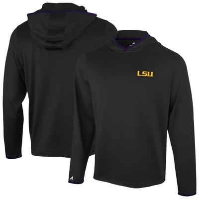  LSU Tigers Antigua Brink Color Pop Long Sleeve Hoodie T-Shirt - Black