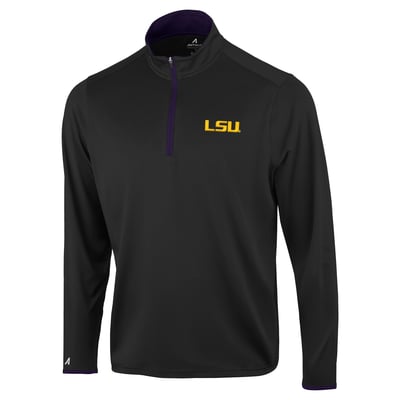  LSU Tigers Antigua Brink Color Pop Quarter-Zip Pullover - Black