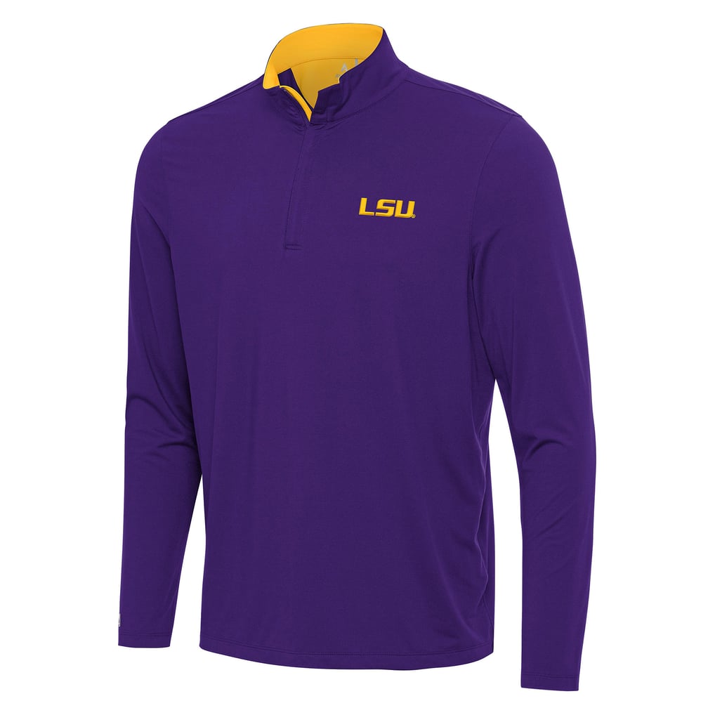 LSU Tigers Antigua Content Quarter-Zip Pullover Top - Purple/Gold