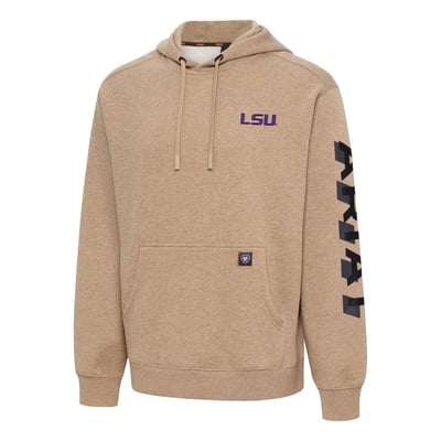  LSU Tigers Ariat Rebar Lightweight Logo Hoodie - Oatmeal