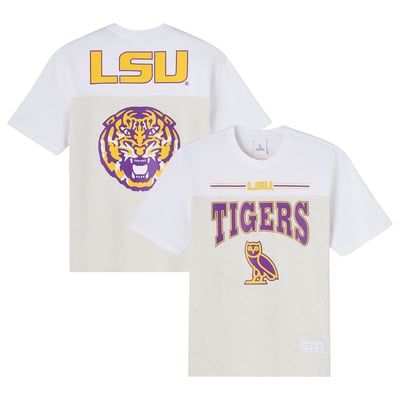  OVO x LSU Tigers Time To Shine Heavyweight T-Shirt - Ash