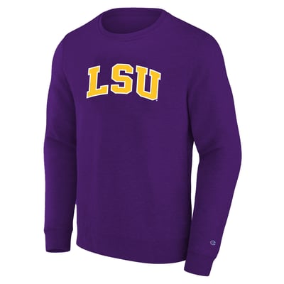 LSU Tigers Champion Arch Applique Sweatshirt Men's Big and Tall - Purple