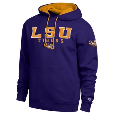  LSU Tigers Champion Contrast Hoodie - Purple