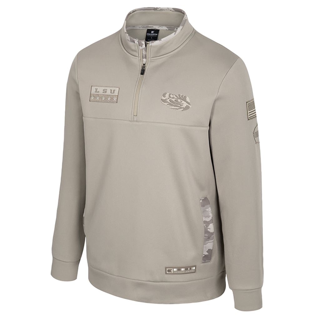 LSU Tigers Colosseum Operation Hat Trick Battalion Quarter-Zip Pullover - Oatmeal