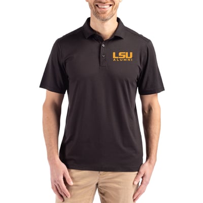 LSU Tigers Cutter & Buck Coastline Epic Comfort Eco Recycled Polo - Black