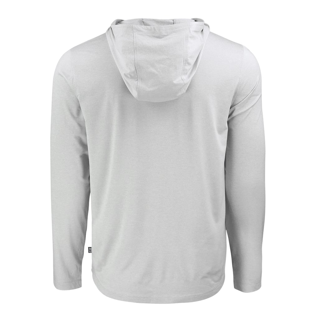 LSU Tigers Cutter & Buck Coastline Epic Comfort Eco Recycled Long Sleeve Hoodie T-Shirt - Gray