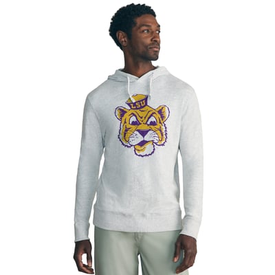 LSU Tigers FAHERTY Sunwashed Slub Hoodie - Heather Gray