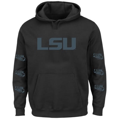 LSU Tigers Fanatics Big & Tall 3-Hit Pullover Hoodie - Black
