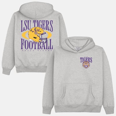  LSU Tigers Homefield Football Heavyweight Hoodie - Gray