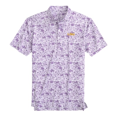  LSU Tigers johnnie-O Tailgater 2.0 Polo - Purple