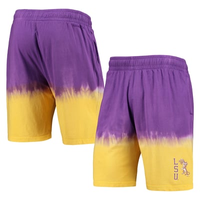 LSU Tigers Mitchell & Ness Tie-Dye Shorts - Purple/Gold