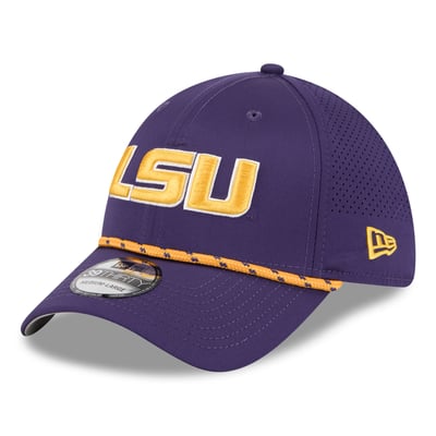  LSU Tigers New Era Performance Rope 39THIRTY Stretch Hat - Purple