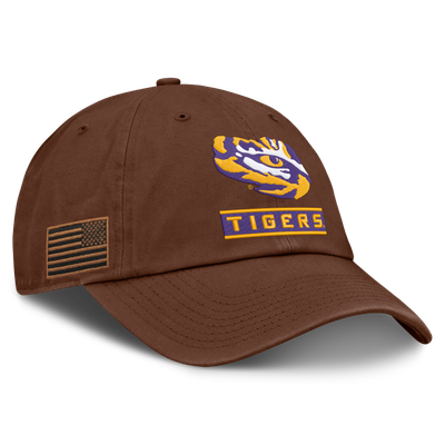LSU Tigers Nike 2026 Military Appreciation Club Adjustable Hat - Brown