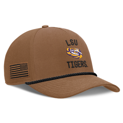 LSU Tigers Nike 2026 Military Appreciation Rope Rise Adjustable Hat - Brown