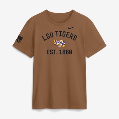 LSU Tigers Nike 2026 Military Appreciation Sideline Dri-FIT T-Shirt - Brown